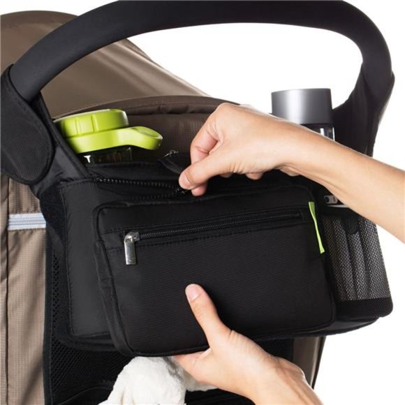 Universal Stroller Organizer w/Insulated Cup Holders, Diaper Storage - Picture 5 of 6